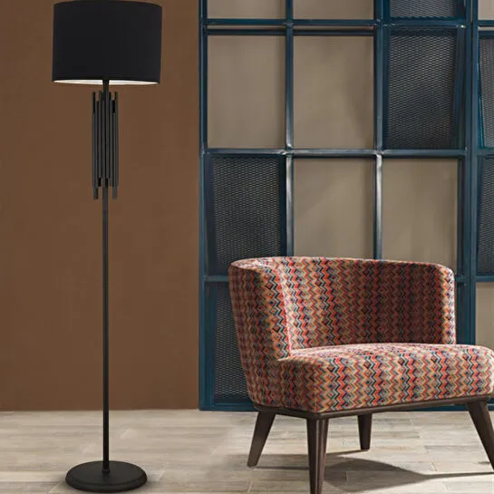 Apliqa Matisse Siyah Şapkalı Siyah Dekoratif Tasarım Ayaklı Abajur Lamba Modern Metal Lambader