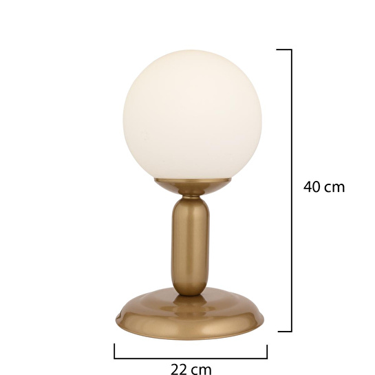 Apliqa Arlo Eskitme Beyaz Camlı Masa Lambası Modern Tasarım Salon-oturma Odası-yatak Odası Abajur