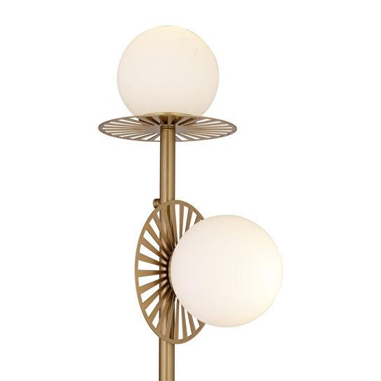 Apliqa Rakes Eskitme Beyaz Camlı Modern Tasarım Metal Lambader