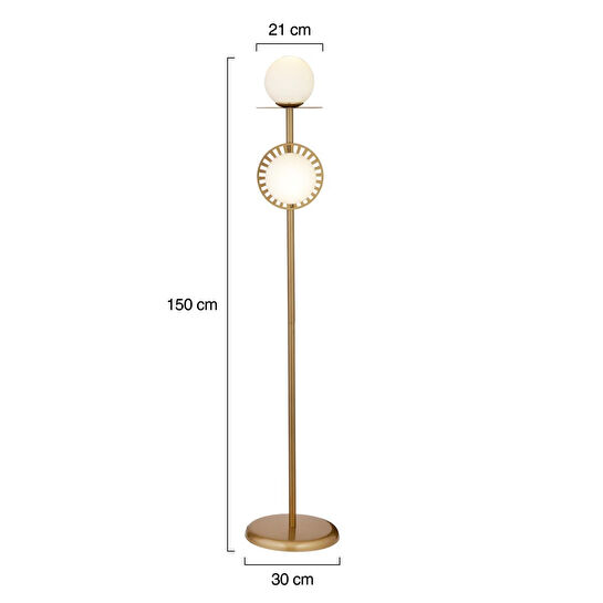 Apliqa Rakes Eskitme Beyaz Camlı Modern Tasarım Metal Lambader