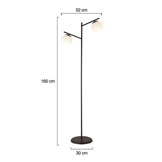 Apliqa Renji 2li Siyah Beyaz Camlı Modern Dekoratif Tasarım Oturma Odası-salon Lambader