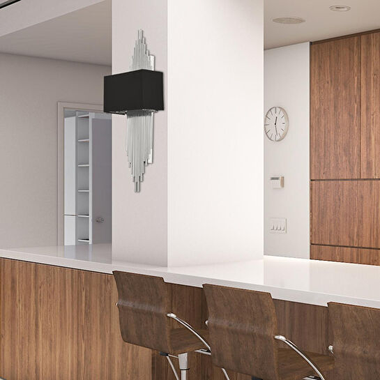 Apliqa Cannes Krom Kaplamalı Modern Duvar Lambası Yatak Odası-yatak Başı Tasarım Aplik