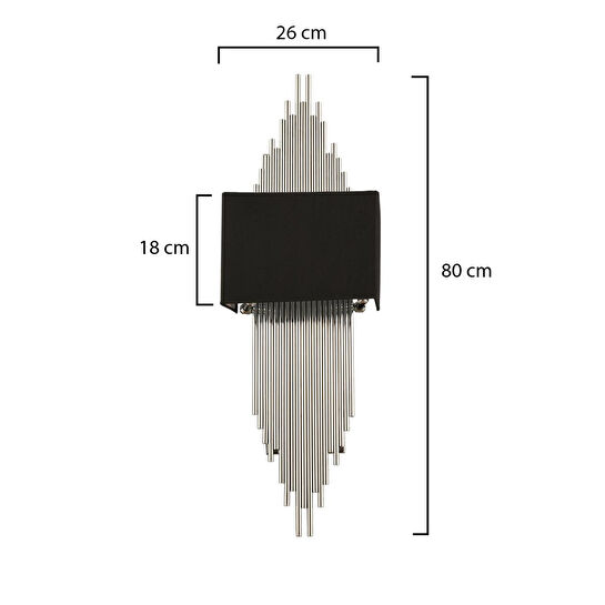 Apliqa Cannes Krom Kaplamalı Modern Duvar Lambası Yatak Odası-yatak Başı Tasarım Aplik