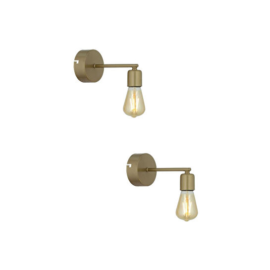 Apliqa Binay Eskitme 2'li Retro Aplik Seti Yatak Odası-yatak Başı,cafe,restoran Için Duvar Lambası