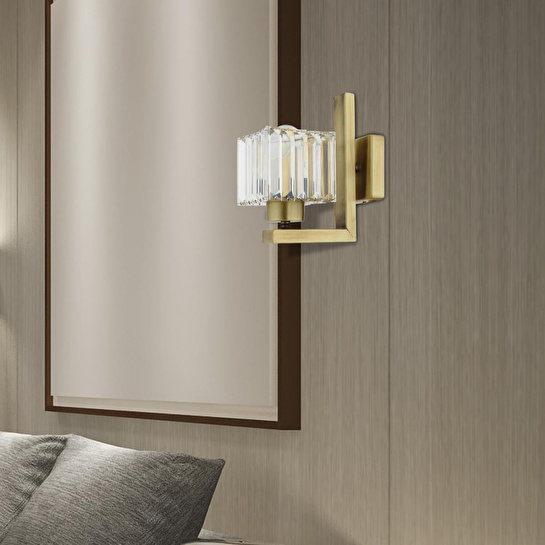 Apliqa Rivia Eskitme Taşlı Kristal Taşlı Duvar Lambası Yatak Odası-yatak Başı-salon İçin Aplik