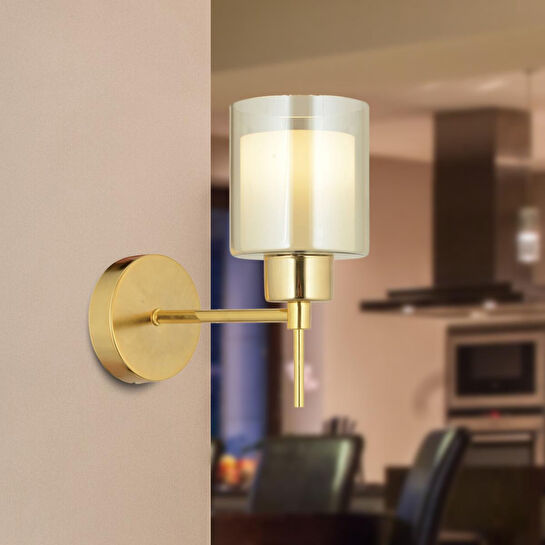 Apliqa Cemre Gold Duvar Lambası Modern Yatak Odası-yatak Başı Tasarım Duvar Aplik