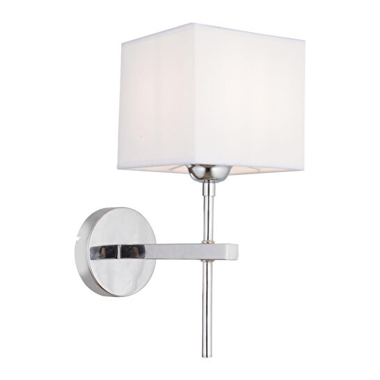 Apliqa Rory Tekli Beyaz Şapkalı Krom Duvar Lambası Yatak Odası-yatak Başı-banyo Için Modern Aplik