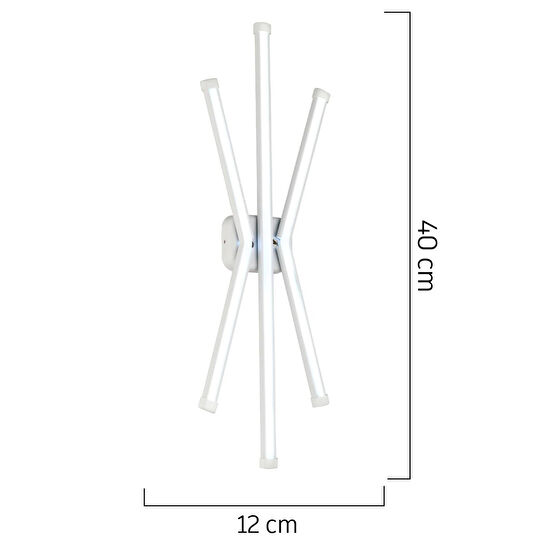 Apliqa Estela Beyaz 25 Watt Modern Tasarım Banyo Koridor Ledli Salon Aplik