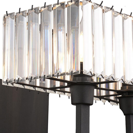 Apliqa Brambles Siyah Kristal Taşlı Duvar Lambası Yatak Odası-yatak Başı-salon Için Aplik