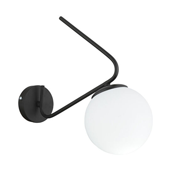 Apliqa Mildred Siyah Duvar Lambası Yatak Odası-yatak Başı-banyo İçin Modern Aplik