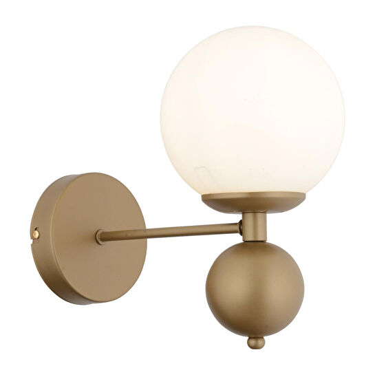 Apliqa Kuvars Tekli Eskitme Beyaz Camlı Modern Yatak Başı Salon Aplik