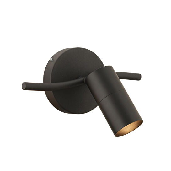 Apliqa Dusan Siyah Tekli Modern Duvar Lambası Spot Aplik