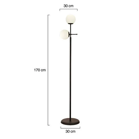 Apliqa Günay 2li Siyah Beyaz Camlı Modern Dekoratif Tasarım Oturma Odası-salon Lambader