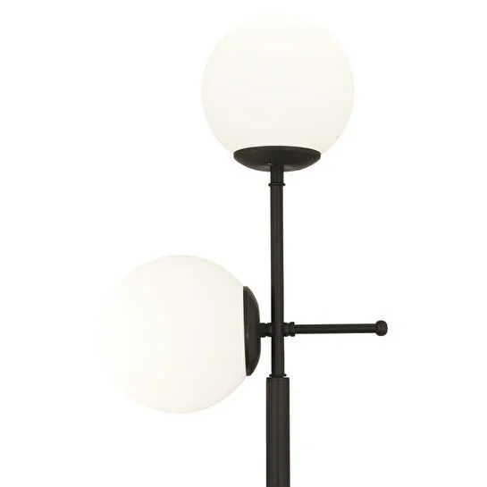 Apliqa Günay 2li Siyah Beyaz Camlı Modern Dekoratif Tasarım Oturma Odası-salon Lambader