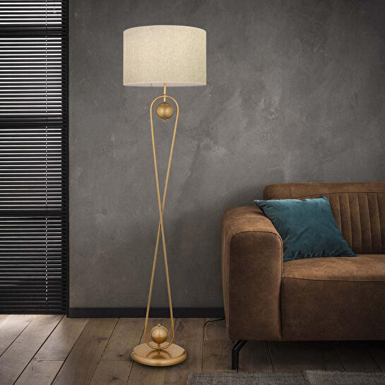 Apliqa Letta Eskitme Şapkalı Eskitmemodern Tasarım Ayaklı Abajur Lamba Metal Lambader