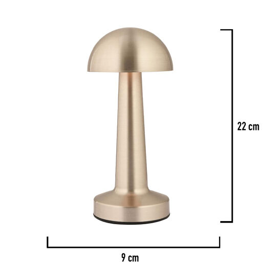 Apliqa Orvin Nikel Şarjlı Dokunmatik Dim Edilebilir 3 Renkli Masa Lambası 2000ma Pil Gücü Ile 7 Saat