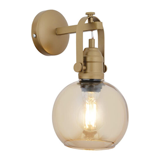 Apliqa Cherish Tekli Eskitme Bal Camlı Modern Yatak Başı, Salon Aplik