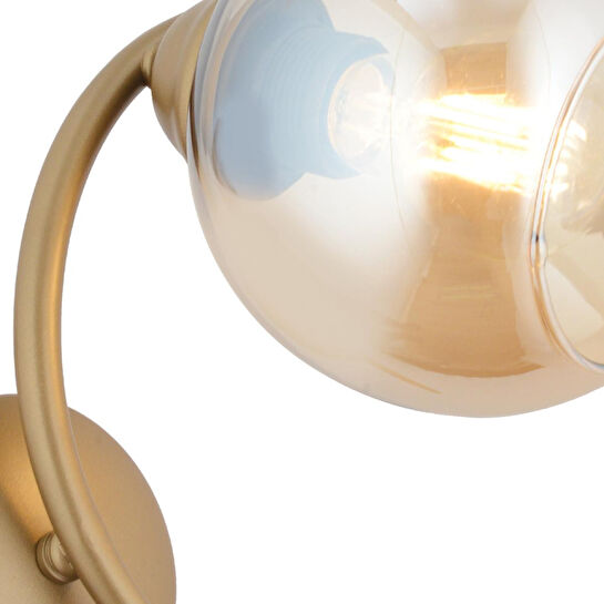 Apliqa Pireal Tekli Eskitme Bal Camlı Modern Yatak Başı, Salon Aplik