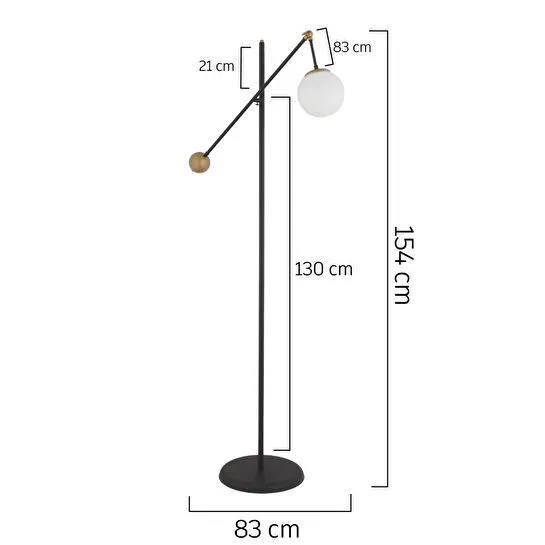 Apliqa Thunder Siyah Eskitme Metal Kafe Restoran, Salon, Oturma Odası Köşe Lambader