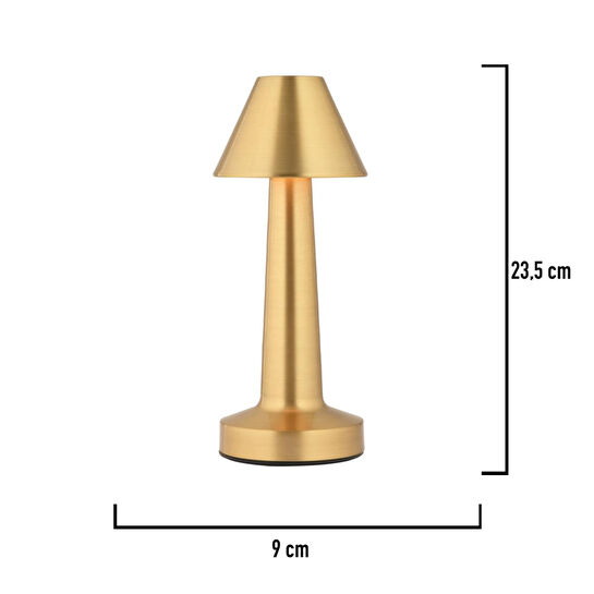 Apliqa Percy Eskitme Şarjlı Dokunmatik Dim Edilebilir 3 Renkli Masa Lambası 2000ma Pil Gücü Ile 7 Saat