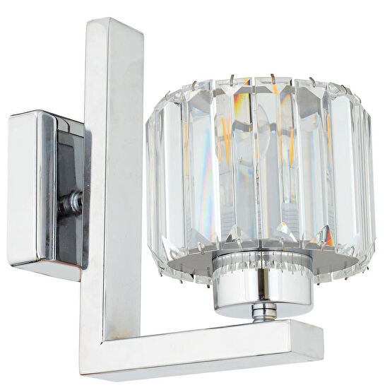 Apliqa Ramo Krom Kaplama Kristal Taşlı Duvar Lambası Yatak Odası-yatak Başı-salon Için Aplik