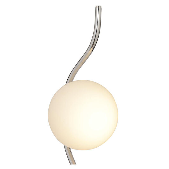 Apliqa Zeyna Krom Kaplama Beyaz Camlı Modern Tasarım Salon-oturma Odası-yatak Odası Abajur