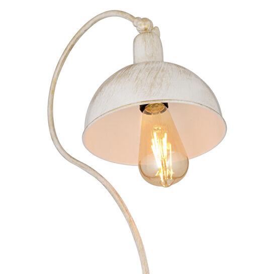 Apliqa Angora Beyaz Silme Dekoratif Tasarım Retro Modern Metal Lambader