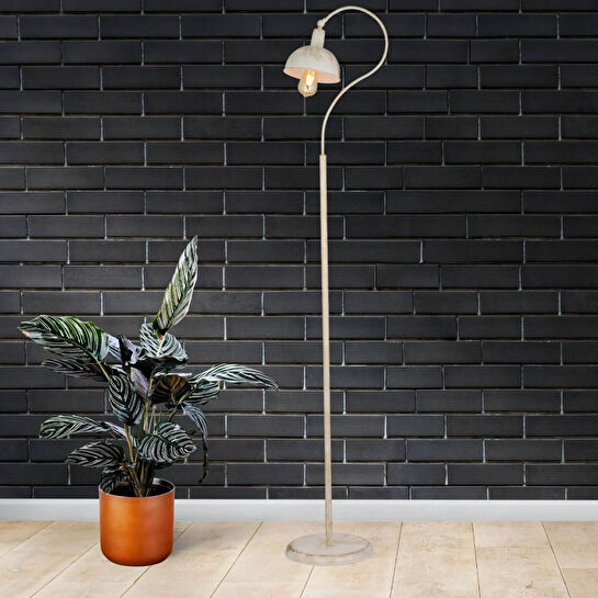 Apliqa Angora Beyaz Silme Dekoratif Tasarım Retro Modern Metal Lambader