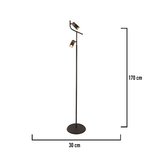 Apliqa Darin 2li Modern Spot Başlıklı Modern Oturma Odası Köşe Salon Lambader