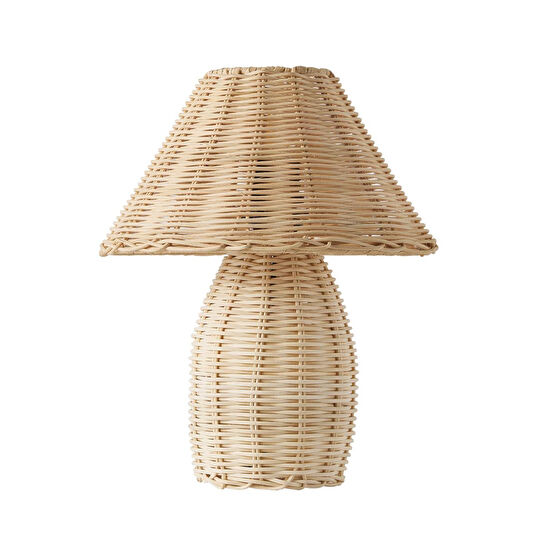 Apliqa Sollın Rattan Hasır Abajur Masa Lambası