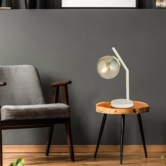 Apliqa Feris Beyaz Silme Bal Camlı Masa Lambası Salon-yatak Odası Modern Abajur