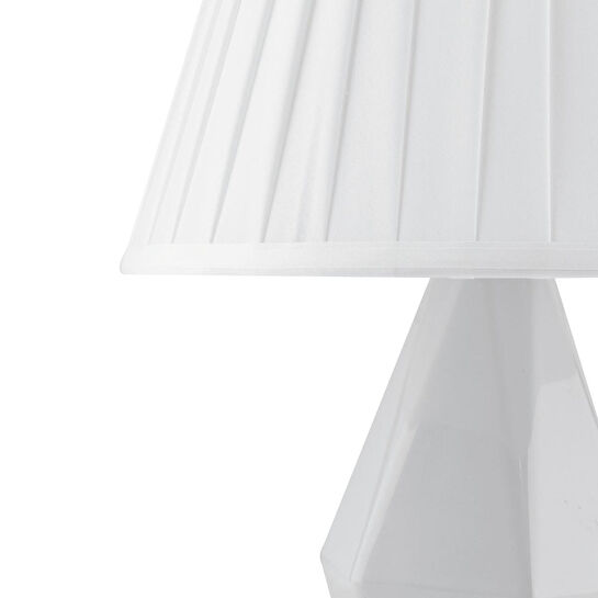 Apliqa Tardu Beyaz Şapkalı Beyaz Seramik Salon-yatak Odası Tasarım Abajur