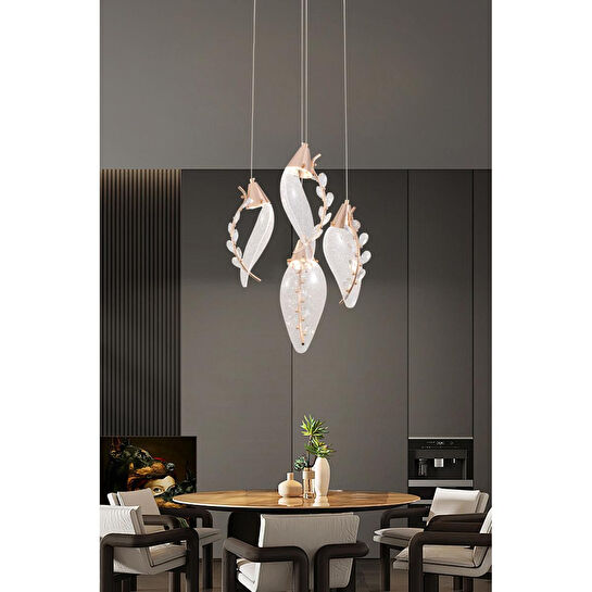 Apliqa Ardea 4'lü Yuvarlak Sarkıt Salon Led Avize