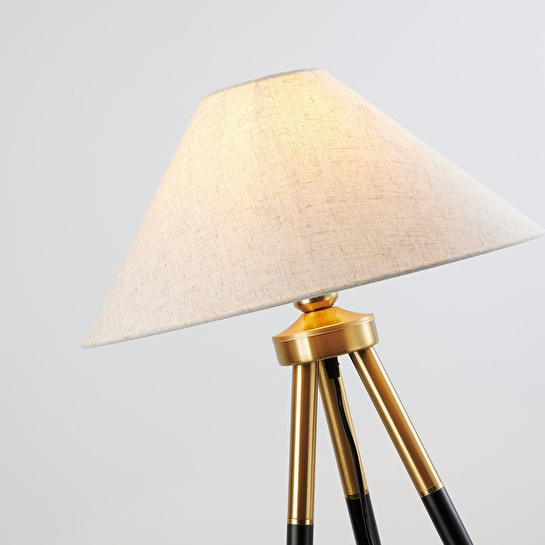 Apliqa Cosby Siyah-eskitme Kaplamalı Tripod Metal 3 Ayaklı Lambader