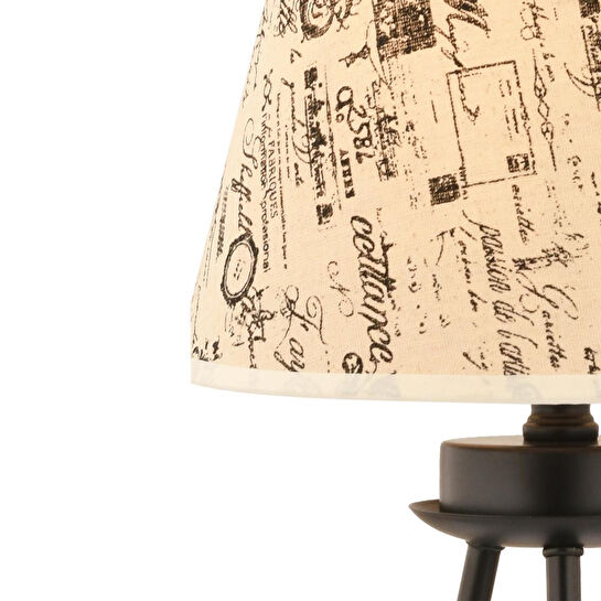 Apliqa Epona Desenli Şapkalı Siyah Modern Dekoratif Salon Abajur