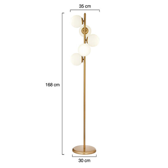 Apliqa Uzel 5li Eskitme Modern Tasarım Metal Lambader