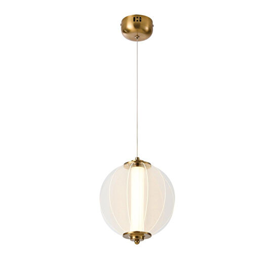 Apliqa Penny 18 Watt 3000k Yuvarlak Bakır Tekli Led Sarkıt Avize