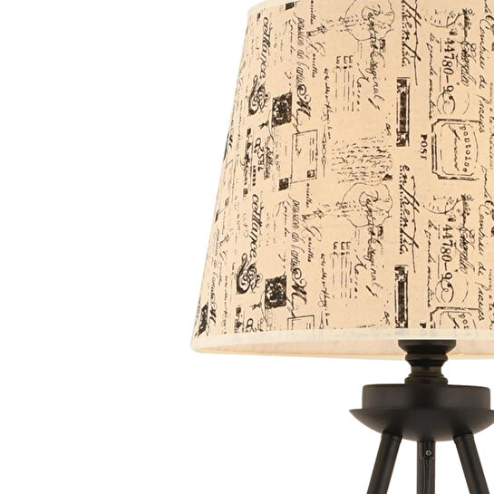 Apliqa Epona Desenli Şapkalı Siyah Modern Dekoratif Salon Lambader