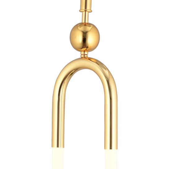 Apliqa Thisted Tekli Gold Ledli 13 Watt Modern Koridor, Yatak Odası Salon Sarkıt Led Avize