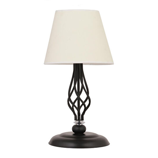 Apliqa Lupin Beyaz Şapkalı Siyah Masa Lambası Modern Tasarım Salon-yatak Odası Retro Abajur