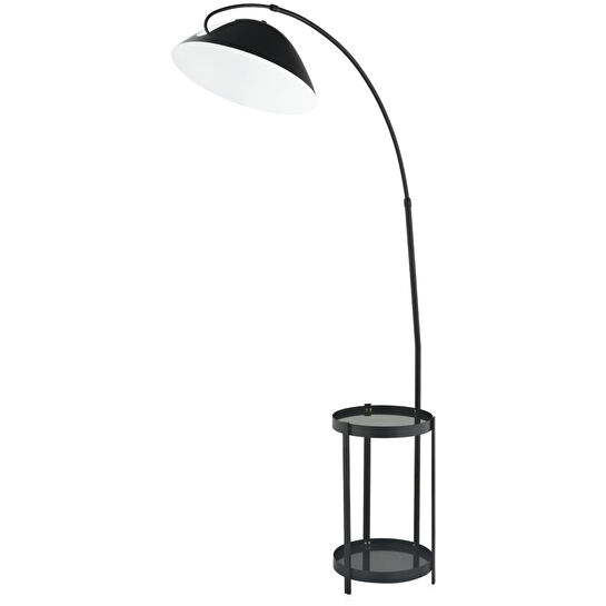 Apliqa Briella Modern Sehpalı Tasarım Metal Siyah Lambader