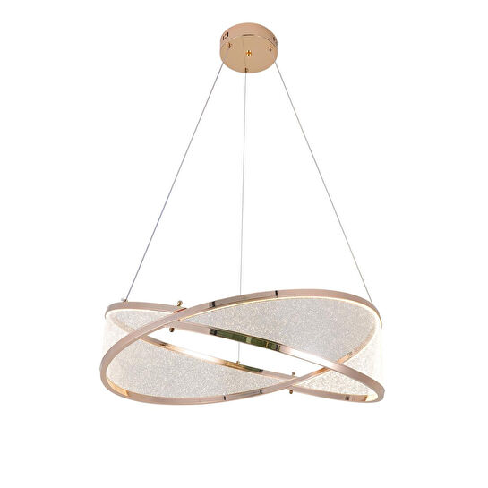 Apliqa Natura 60'lık Yuvarlak Gold Salon Sarkıt Led Avize