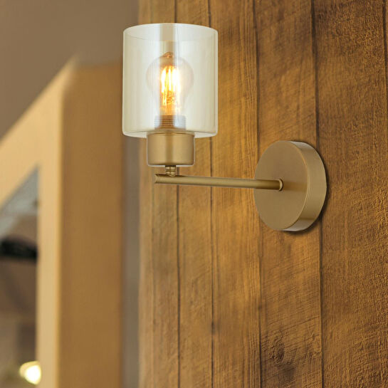 Apliqa Lima Eskitme Bal Camlı Duvar Lambası Yatak Odası-yatak Başı-banyo İçin Modern Aplik