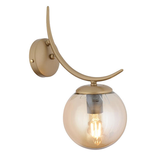 Apliqa Germaine Tekli Eskitme Bal Camlı Modern Yatak Başı, Salon Aplik