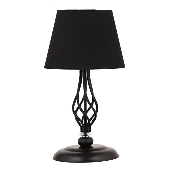 Apliqa Lupin Siyah Masa Lambası Siyah Şapkalı Modern Tasarım Salon-yatak Odası Retro Abajur