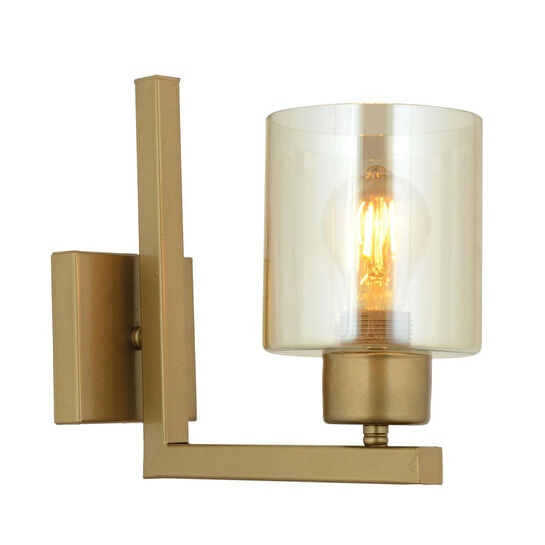 Apliqa Tasse Eskitme Boyalı Duvar Lambası Yatak Odası-yatak Başı-banyo İçin Bal Camlı Modern Aplik