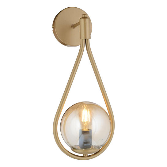 Apliqa Aplik Mirza Tekli Eskitme Bal Camlı Modern Duvar Aplik Yatak Başı Salon Aplik