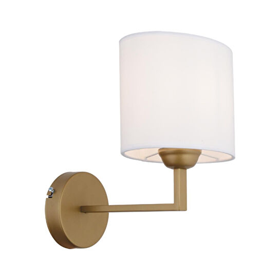 Apliqa Zadie Tekli Beyaz Şapkalı Eskitme Duvar Lambası Yatak Odası-yatak Başı-banyo Için Modern Aplik