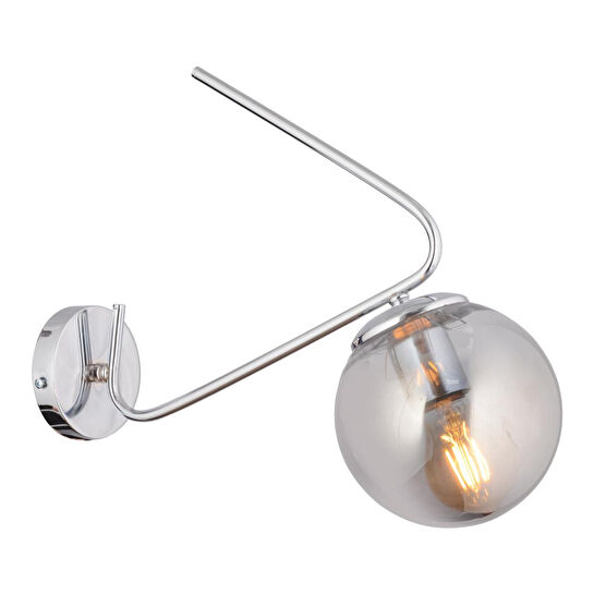 Apliqa Mildred Tekli Krom Duvar Lambası Yatak Odası-yatak Başı-banyo İçin Modern Aplik