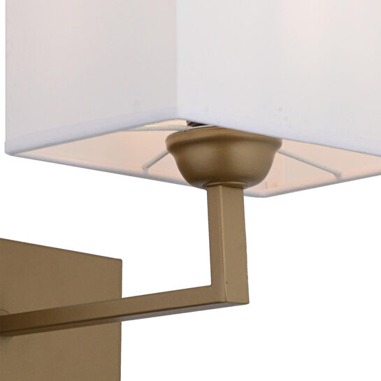 Apliqa Rylee Tekli Beyaz Şapkalı Eskitme Duvar Lambası Yatak Odası-yatak Başı-banyo Için Modern Aplik